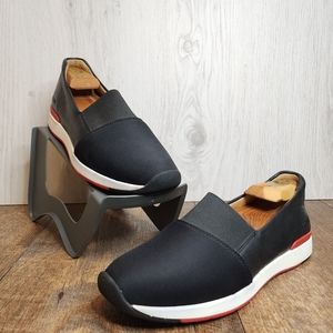 Vionic Cameo Black Leather/Neoprene Slip On Comfort Shoe Women's Size 9.5